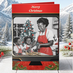Vintage christmas Baking Holiday Card