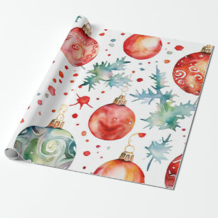 Vintage Christmas Ball Collection Wrapping Paper