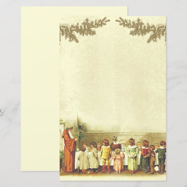 Vintage Christmas beige people (Front/Back)