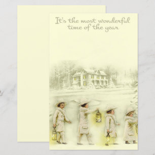 Vintage Christmas beige people