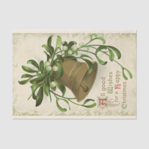 Vintage Christmas Bell (Mistletoe) Tissue Paper