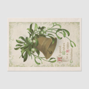 Vintage Christmas Bell (Mistletoe) Tissue Paper