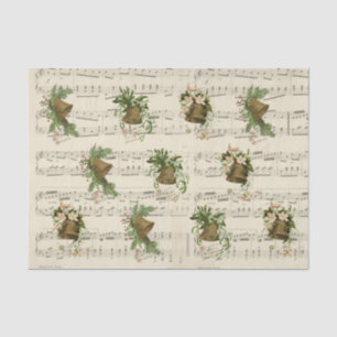Vintage Christmas Bell Music Tissue Paper