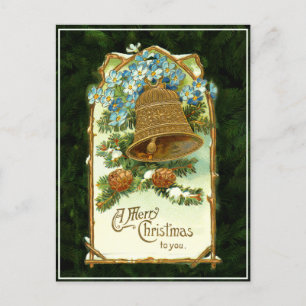 Vintage Christmas Bell Postcard