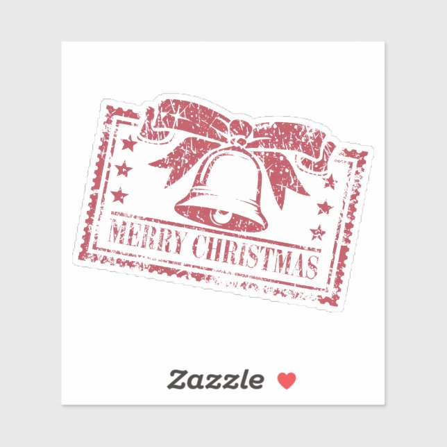 Vintage Christmas Bell Stamp Design (Sheet)