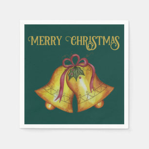 Vintage Christmas Bells Paper Napkins 