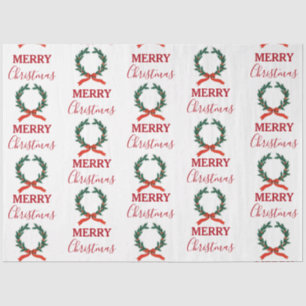 Vintage Christmas Berry Wreath Holiday  Tissue Paper
