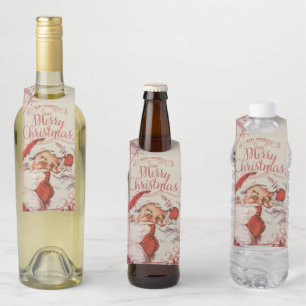 Vintage Christmas Bottle Tag