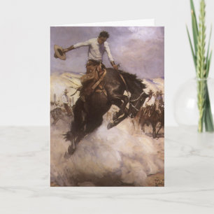 Vintage Christmas, Breezy Riding by WHD Koerner Holiday Card