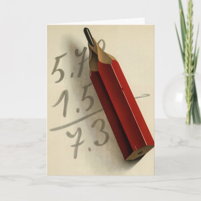 Vintage Christmas, Business Math Equation Holiday Card (Front)