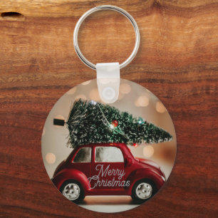 Vintage Christmas Car Keychain – Merry Holiday