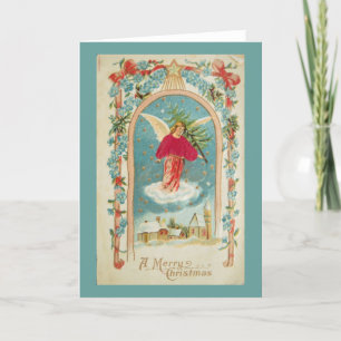 Vintage Christmas Card   Angel