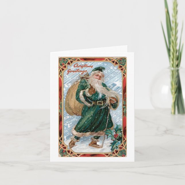Vintage Christmas Card - Christmas Greetings (Front)