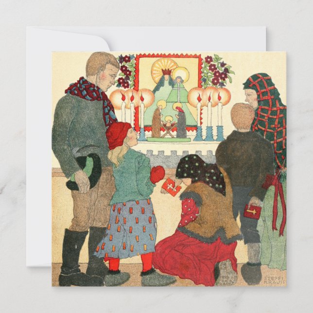 Vintage Christmas Card | Christmas Prayers (Front)