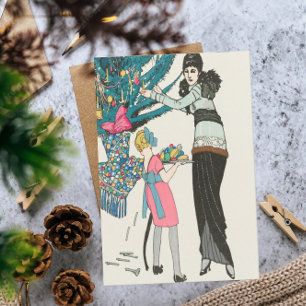 Vintage Christmas Card   Christmas Tree