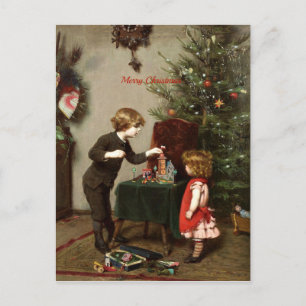Vintage Christmas Card Decoration