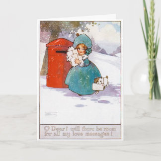 Vintage Christmas Card, early 20th century Holiday Card