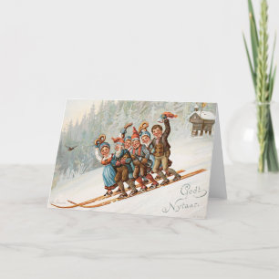 Vintage Christmas Card   Glædelig Jul Norway