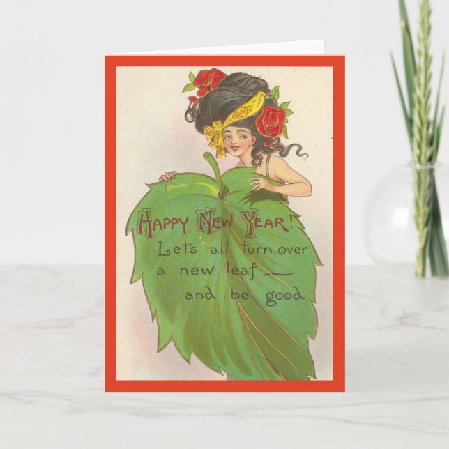 Vintage Christmas Card | Happy new year (Front)