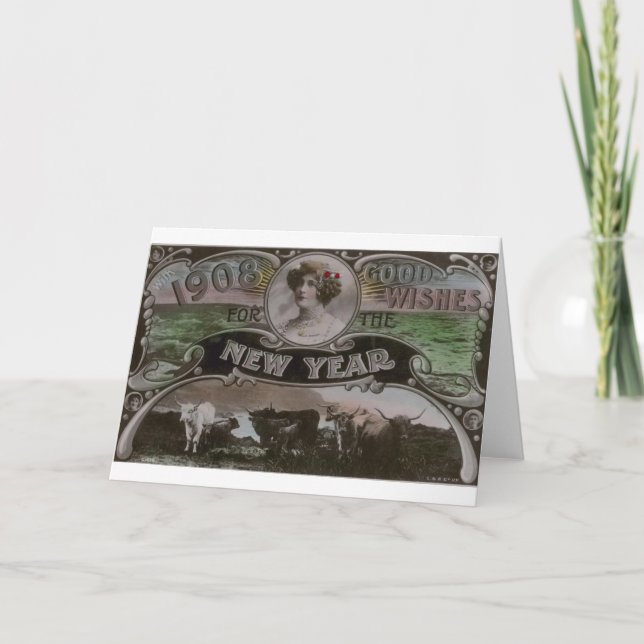 Vintage Christmas Card | Happy New Year Australia (Front)