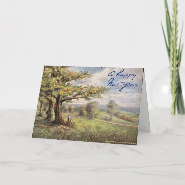 Vintage Christmas Card | Happy New Year London (Front)