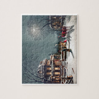 Vintage Christmas card Jigsaw Puzzle