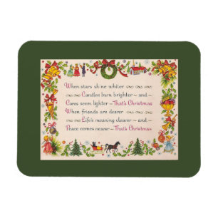 Vintage Christmas Card Magnet
