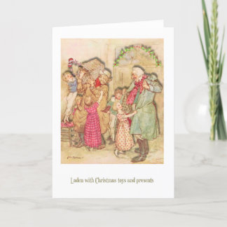 Vintage Christmas Card Scrooge