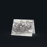 Vintage Christmas Card SLEIGH BELLES (1869)<br><div class="desc">Vintage Christmas Card - Christmas [Sleigh] Belles (Wood Engraving) - after Winslow Homer (1869) original vintage Winter theme traditional Christmas festive fine art. TRANSFER DESIGN TO ANY OTHER PRODUCT. Authentic, original famous paintings (oil and watercolour), lithographs, ink on paper and etchings by the world's best artists. Visit "My Vintage Christmas"...</div>