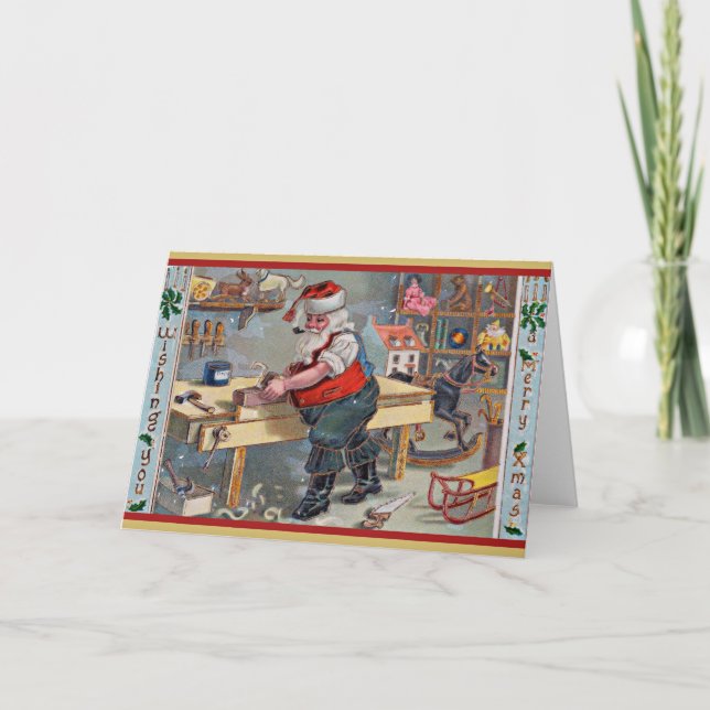 Vintage Christmas Card starring Santa Claus (Front)