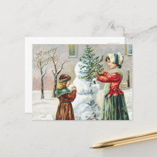 Vintage Christmas Card: Timeless Charm Holiday Postcard