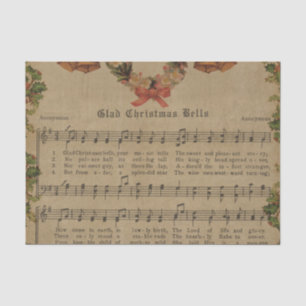 Vintage Christmas Carol Music Sheet