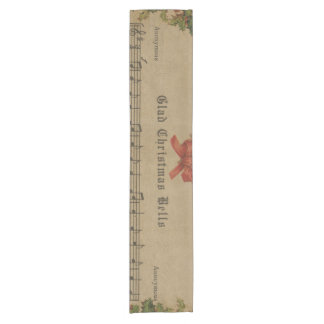 Vintage Christmas Carol Music Sheet Short Table Runner