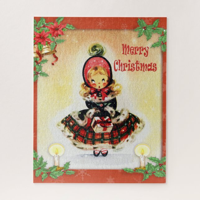 Vintage Christmas Caroler Jigsaw Puzzle (Vertical)