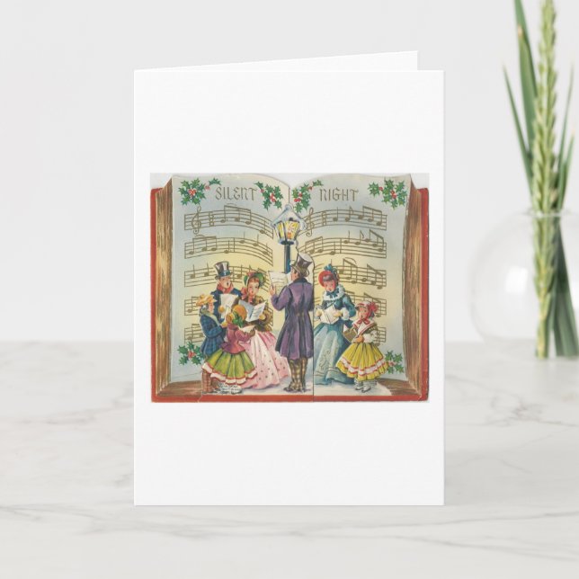 Vintage Christmas Carolers Card (Front)