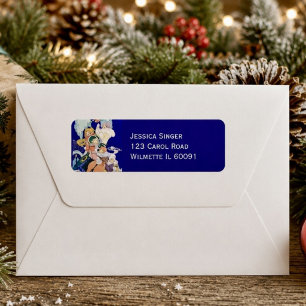 Vintage Christmas Carolers Under the Stars
