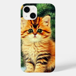 Vintage Christmas Cat Case-Mate iPhone 14 Case