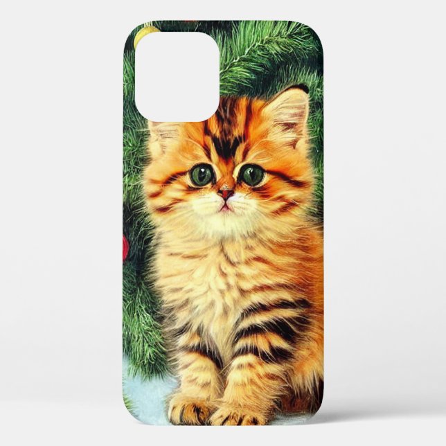 Vintage Christmas Cat Case-Mate iPhone Case (Back)