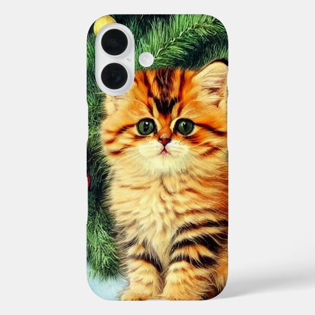 Vintage Christmas Cat Case-Mate iPhone Case (Back)