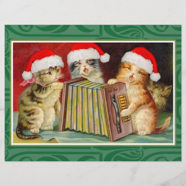 Vintage Christmas Cats Flyer (Front)