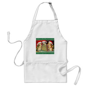 Vintage Christmas Cats Standard Apron