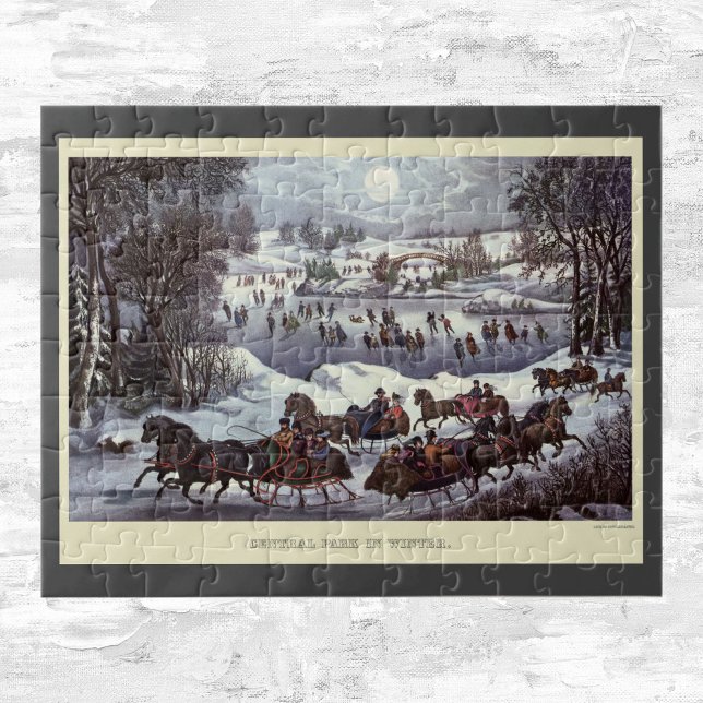Vintage Christmas, Central Park in Winter Jigsaw Puzzle (Creator Uploaded)