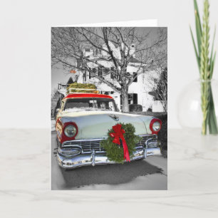 Vintage Christmas Chevy Holiday Card
