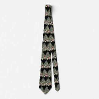 Vintage Christmas Children Around a Decorated Tree Tie