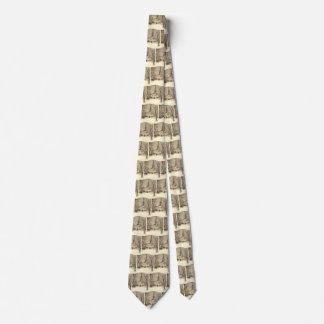 Vintage Christmas, Church in Winter Snowscape Tie