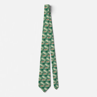 Vintage Christmas Church, Snowscape in Winter Tie