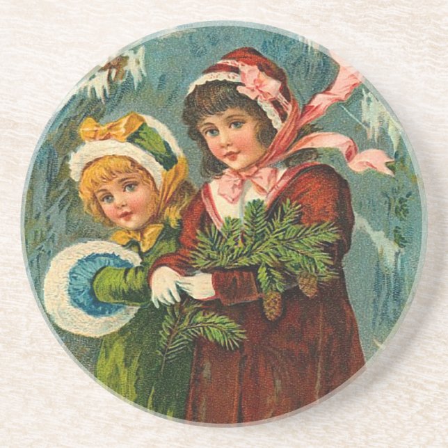 Vintage Christmas Coaster (Front)
