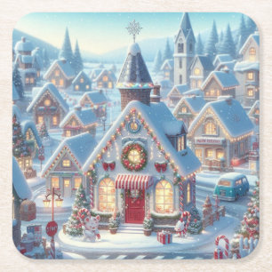 Vintage Christmas Coaster Gift and Decoration