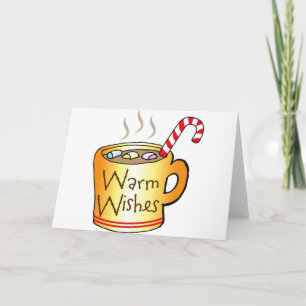Vintage Christmas Cocoa Coffee Mug Holiday Card