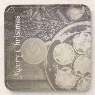 Vintage Christmas Coffee & Cookies Coaster